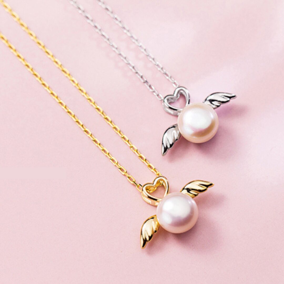 【fn016】天使のハート ペンダントネックレス