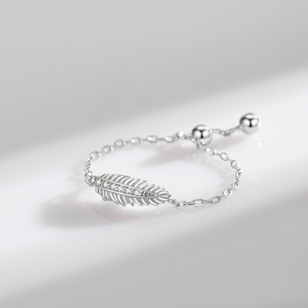 【fr022】天使の羽 チェーン シルバーリング